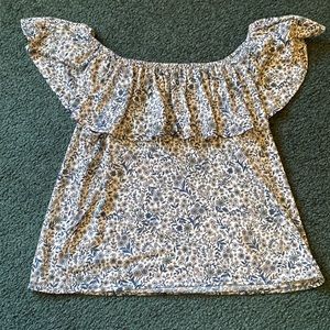 Off the shoulder ruffle blouse